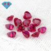 Anel Huagang gema coração 5# corindo vermelho pedra bruta superfície anel rubi sintético rubi atacado corindo