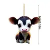Adornos Navideños Transfronterizos Adornos para Árboles de Navidad Vaca de Dibujos Animados Acrílica Vidrio de Simulación Pepinillo Colgante Decoración del Hogar
