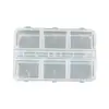 Caja de Almacenamiento Transparente para Decoración de Uñas 4/6/12/24/48 Compartimentos Caja Vacía Separador de Acrílico para Pedrería Venta al por Mayor