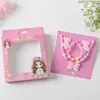 Collar de Princesa de Color Caramelo de Dibujos Animados Lindo Transfronterizo Set de Pasador de Tela para Niñas Dulces Venta Directa de Fábrica