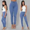 0298 AliExpress wish Amazon delgado elástico color caramelo ajuste ceñido pantalones casuales vaca