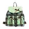 Mini Bolsa Estilo Girly Fashion e Fofa para Mulheres, Novo Modelo 2026, Mochila Xadrez com Laço Doce e de Alta Qualidade