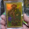 Ouro Puro 999 Oito Grandes Deuses Guardiões Cartão Dourado Colorido Adesivo de Celular Doze Signos do Zodíaco Buda Protetor Deus da Riqueza Amuleto Dourado