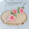 Rosa de Espuma Estilo Europeo Directo de Fábrica Rosa de 3 Cabezas Flor Artificial Rosas Ventas Calientes Transfronterizas Flor Falsa Accesorios de Decoración para el Hogar