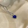 Collar de corazón de océano de diseño exagerado europeo y americano estilo palacio temperamento moderno collar con colgante de amor incrustado de diamantes moda de personalidad