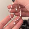 Nuevo pulsera de plata rota con estrellas brillantes no estándar para mujer, nicho de lujo ligero, plata rota, varias joyas para dos manos, venta al por mayor en vivo