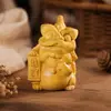 Figurillas Zodiacales Talladas de Sándalo Dorado: Rata, Buey, Tigre, Conejo, Dragón, Serpiente, Caballo, Oveja, Mono, Gallo, Perro, Cerdo, Artículos Decorativos de Mano
