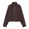 Venta al por mayor de ropa para mujer estilo europeo y americano transfronteriza: Chamarra bomber y pantalón casual de pierna ancha 8372254 8372255