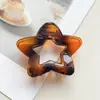 Presilha de Cabelo Doce Estrela de Cinco Pontas Vazada para Mulheres, Presilha de Cabelo Estilo Coreano para Rabo de Cavalo Alto, Presilha de Tubarão para a Parte de Trás da Cabeça, Presilha de Cabelo Meia Presilha