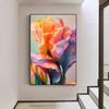Pintura al Óleo Decorativa de Arte con Textura Colorida, Pintura Colgante de Pared de Fondo para Sala de Estar de Lujo Ligero Moderno, Arte de Pared para Comedor y Dormitorio