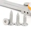 En stock tornillos autorroscantes de cabeza plana hexagonal de acero inoxidable 304 M2-M8 tornillos autorroscantes de cabeza plana grande tornillos de cabeza ultrafina