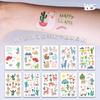 Pegatinas Infantiles Transfronterizas Dibujos Animados Temática de Animal Alpaca Pegatinas de Tatuaje Brazo Pegatinas de Tatuaje Cactus Pegatinas Creativas