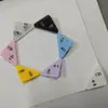 Clipe de triângulo transparente Clipe de canto de papelaria colorido Clipe de papel de teste de armazenamento Clipe de conta Clipe de vedação criativa escandinavo de escritório