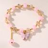 BZ2016 Pulsera con Colgante de Mariposa Europea y Americana Transfronteriza Moda de Cuentas Bohemias Joyería de Mano Pequeña Fresca para Mujeres