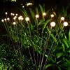 Luciérnagas LED que parpadean con el viento parque exterior diente de león Caña luces enchufables luces de ingeniería de césped