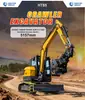 Excavadora Pequeña de Fábrica Ht65, Mini Excavadora Agrícola de 3 Toneladas para Excavación de Zanjas y Trituración, Excavadora de Ingeniería