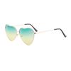 Gafas de Sol con Forma de Corazón de Color Degradado, Protección UV, Gafas de Sol para Fotografía de Viajes al Aire Libre, Gafas de Sol con Forma de Corazón de Metal para Fotografía Callejera