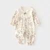 Macacão de Bebê para Menina, Roupão de Algodão Puro Sem Costuras para Recém-Nascido para Bebê Masculino e Feminino, Roupas para Bebês e Crianças Pequenas, Macacão para Rastejar