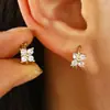 Pendientes exquisitos con texto alfanumérico transfronterizo, tendencia de moda europea y americana, pendientes de 8 palabras, pendientes digitales geométricos al por mayor
