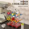 Estante de Almacenamiento para Tazas Soporte de Escritorio para Tazas de Agua Barra de Cocina Mostrador Organizador de Múltiples Niveles con Bloques de Color Ondulados para Tazas de Café y Té