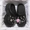 Zuecos Metálicos DIY de Verano para Mujer, Sandalias de Eva para Exteriores con Tacón Alto y Suela Gruesa, Talla Pequeña, Aumentadores de Altura, Comercio Exterior Transfronterizo