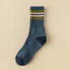 Calcetines gruesos para hombre invierno Terry calcetines de media caña con forro polar cálidos a rayas deportivos desodorantes otoño e invierno toalla calcetines largos para hombre