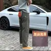 Calça Softshell com Logo Triangular para Homens, Calça Casual com Forro de Fleece para Outono e Inverno, Secagem Rápida, Resistente à Água, Calça Longa para Esportes ao Ar Livre