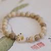 Pulseira de contas de Buda de madeira de cânfora natural feminina raiz de bodhi garra de gato pulseira homens e mulheres casais brincadeira literária pulseira de rosário atacado