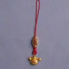 Bolsa de la Suerte de Oro Antigua Cuerda Roja Colgante Colgante Cuerda Trenzada Llavero de Llave de Coche Colgante para Teléfono Móvil Colgante Bolsa