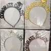 Letras Europeas y Americanas Mi Cumpleaños Diadema de Cumpleaños Accesorios para el Cabello Pedrería Metal Tocados Diosa Diadema para Fiesta de Cumpleaños