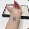 El Popular Collar de Glicinias Monet de Xiaohongshu es Transparente y Delicado, Lujoso, de Gama Alta, Diseño de Nicho, Cadena para Clavícula para Mujer