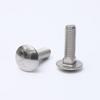 Tornillos de fijación puntuales DIN603, tornillo de cabeza redonda grande con cuello cuadrado, tornillo de carro con perno de cuello cuadrado y cabeza semiredonda de acero inoxidable 304