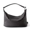 Bolso Dumpling Tejido a Mano de Piel de Vaca Nicho, Bolso de Mano, Bolso Bandolera de Hombro, Bolso Sobaco para Viajeros