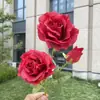 Huaxigou 2025 Nuevos Productos Primavera y Verano Serie Roja Serie de Alta Calidad Boda Boda Flores Artificiales Mayoreo