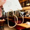 Brincos de Coração de Círculo Grande Simples Europeus e Americanos Moda Personalidade Exagerado Geométrico Vazado Coração de Pêssego Brincos Elegantes