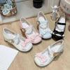 Meow Claw Party 3.0 Lolita Garra de Gato Laço Cabeça de Gato Salto Alto Sapatos Individuais Femininos Fofos Doces