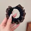 Goma para el pelo plisada de satén de color liso de alta gama estilo coreano, Elegante goma elástica de alta elasticidad para coleta, Cuerda elástica simple para el pelo