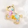 Broche de Pônei Fofo e Colorido, Personalizado, Corsage Versátil e de Alta Qualidade, Acessórios de Broches de Nicho, Presente de Ano do Zodíaco