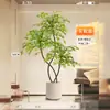 Nantian Bambú Estilo Lujo Ligero Árbol Artificial Decoración Interior Sala de Estar Adornos de Pie Paisajismo Planta Verde Biónica Flor de Seda en Maceta Otros