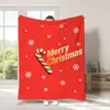 Novo Presente Transfronteiriço 2025 Manta de Natal Celebrando Festa do Boneco de Neve Manta de Pelúcia Estampada para Cochilo de Outono e Inverno
