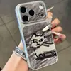 Funda de Teléfono Gato Boceto para iPhone 16 Pro Max Apple 17 Funda de Teléfono Galvanizada Carcasa de Transformación Instantánea