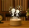 Fábrica Transfronteriza Lámpara de Mesa LED de Luz Nocturna 3D Regalo Creativo Lámpara de Mesita de Noche Regalo Pequeño Regalo para el Día de San Valentín Día del Niño