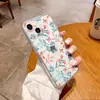 Design Floral Fresco e Simples Adequado para Capa de Celular Apple 18 Pro Max, Capa Macia 17 Full-Cover, Capa Transparente Leve iPhone 16