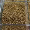 Ouro 14k18k cobre de alta cor contas redondas contas sólidas brilhantes contas com furo contas espaçadoras contas soltas acessórios de miçangas diy
