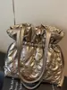 Bolso bandolera con cordón de diamante para mujer 2025 Invierno Nuevo Ropa de algodón Simple Casual Bolso de axila de alto valor