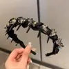 Nova Argola de Cabelo de Strass Onda Cyber Celebridade Luxo Leve Anti-Derrapante Carimbo de Cabelo Argola de Cabeça Elegante da Moda Pente de Dentes Argola de Cabelo Esmagada