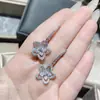 Colar Sorriso de Cinco Flores Novo Versa Glf Feminino Banhado a Ouro Micro Zircônia Diamante Elegante Luxo Leve de Alta Qualidade Corrente para Clavícula