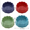 Tazón individual de encaje esmerilado para mascotas, tazón para mascotas con forma de pétalo, tazón para perros, recipiente para comida, comedero