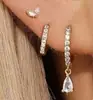 Pendientes de Latón Electrochapado en Oro Real de Moda de Alto Diseño para Mujer, Venta Caliente Transfronteriza Europea y Americana