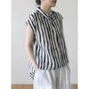 Camisa Holgada Casual a Rayas para Mujer, Nueva Blusa de Verano de Manga Corta, Súper Bonita, Única, Adelgazante y Chic